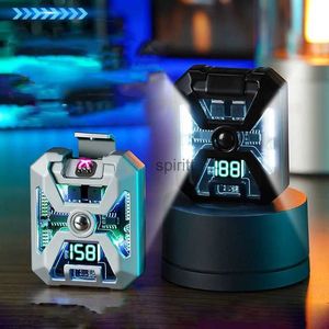 Lighters Metal Mech Design Dual ARC USB Charging Light Outdoor Iluminação LED LED colorido Power Display Acessórios para fumantes Acessórios YQ240124