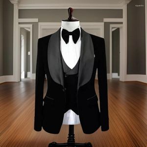 Męskie garnitury Wedding Tuxedo dla mężczyzn 3 szt. Mężczyzna kostium na bal mat