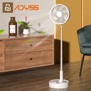 Fans Youpin Adyss Electric Fan Portable Retractable Folding Air Conditioning Fan Usb Rechargeable Wireless Cooling Floor Standing Fan