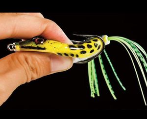 Lifelike Soft Frog wędkarstwo Przynęta miękka plastikowa przynęta Top Water Crankbait Minnow Popper Sprzęt Bass Snakehead Przynęty Set8333358