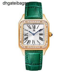 Carters Watch Diamond Watches Moda Donna Movimento al quarzo Cinturino in pelle di mucca Cassa in metallo in acciaio inossidabile Vetro zaffiro impermeabile