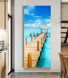 Nordic Poster Bridge Sea Canvas Painting Wall Art Pictures For Living Room Gallery Canvas Print Cuadros Home Decoration6603170