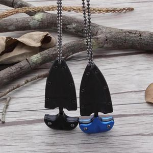 Mulunctional Mini Hanging Necklace Stnife محمية في الهواء الطلق أداة لبقاء البقاء على قيد الحياة القلادة قلادة 303G3792246295Z