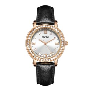 Kvinnor Simple Rolling Rhinestone Light Luxury Fashion High Sense Belt Waterproof Quartz Watch Gifts