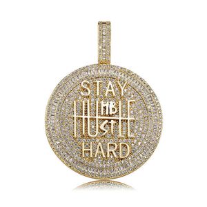 Ins Keep Cool English Letter Zircon Hip Hop Pendant Necklace Men's Fashion Jewelry Ircy