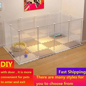 Dostarcza DIY Animal Cat Crate Cave Pies Piech Pet Playpen wielofunkcyjne spanie Zagraj w hodowla króliki Gwinea Pig Cage Dog House