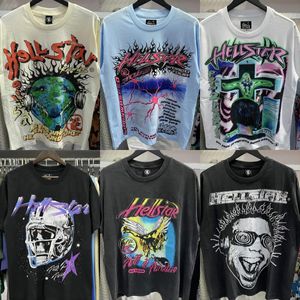 Erkek Tişörtler Grafik Tee 2024 Hellstar Gömlek Kısa Kollu Tee Erkekler Kadın Yüksek Kaliteli Sokak Giyim Hip Hop T Shirt Hell Star Hellstar Kısa Yaz Sokak İşareti Zz