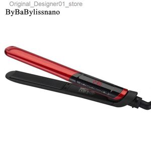 Prostownicze włosów Bybabilissnano ceramiczna prostownica LED Wyświetlacz Pro Pro Flat Iron Hairstyle Beauty Hair Fair Irons Salon Tool Q240124