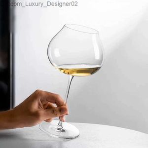 Vinglasslinor Linea Umana Designer Cup italiensk stil Super Thin Crystal Bourgogne Goblet Grands Crus Dark White Wine Glass Sommelier Exclusive Q240124