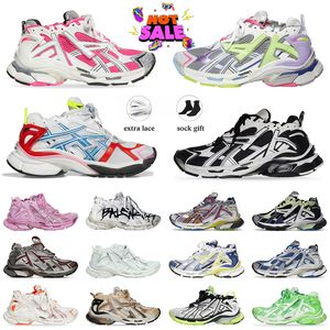 2024 Designer Scarpe casual Belanciaga Track Runners 7.0 Uomo Donna Pelle Free Grigio Viola chiaro Neon Giallo Bianco Scarpe da uomo Ancien Scarpe da ginnastica Sneakers Dhgate