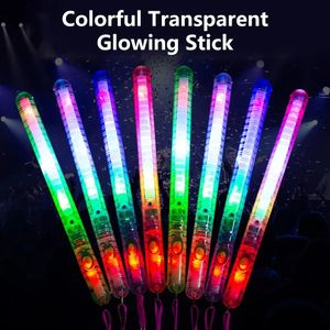 5/10 pieces of sparkling LED sticks glowing cheerleading sticks with color changes glowing sticks with tying rope music concert party discounts 240124