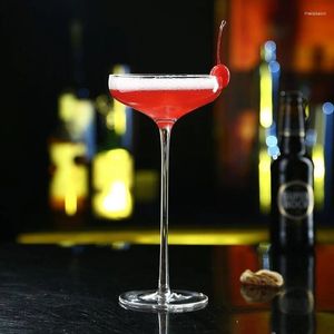 Weingläser, 2 Stück, 230 ml, klar, für Cocktails, Martini, japanischer Stil, Mixgetränkebecher, superhoher Kelch mit breiter Öffnung, Champagner-Coupés