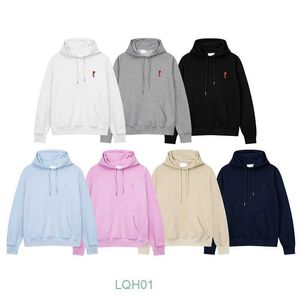 Herrtröjor tröjor Nya designer kvinnors designer älskar handduk broderad axel macaron färg hoodie ren bomullstyg mäns och kvinnor tröja s-xl yy 2un4