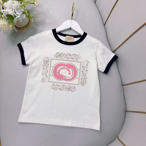 ファッションピュアコットンキッズTシャツ14スタイルキッド服クラシックプリントボーイズガールズ衣類豪華なデザイナーチルドレンラウンドネックプルオーバートップCSD2401241-6