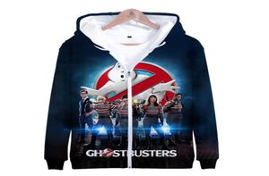 Vintermensjackor och rockar ghostbusters hoodie cosplay costume roliga spöke busters 3d tryck blixtlås huva tröjor37484157211949