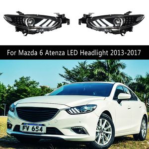 Bilstyling DRL DAYTIME Running Light Streamer Turn Signalindikator Belysning Tillbehör för Mazda 6 Atenza LED-strålkastare 13-17 Huvudlampa