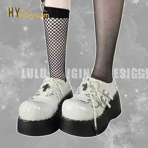 Dress Shoes Sweet Cute Mary Janes Women's JK Uniform Pumps Wedges High Heels Platform Pumps Female Gothic Girls Lolita Punk Shoes Heels