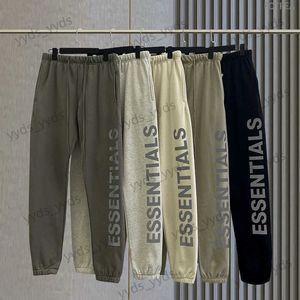 Erkekler Pantolon FW21 Yeni Jogging Pants Yansıtıcı Harfler Basılı% 100 Pamuklu Hip Hop Gevşek UNISEX Yüksek Kaliteli Sweetpants T240124