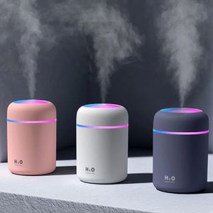 Purifiers 300ml Essential Oil Humidifier Air Humidifier Ultrasonic Aroma Diffuser USB Cool Mist Maker Purifier Aromatherapy for Car Home