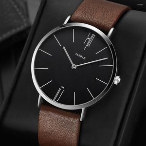 Orologi da polso Orologi da uomo stile Sdotter Quadrante rotondo ultra sottile Orologio da polso al quarzo analogico minimalista di lusso Orologio casual impermeabile Horloge