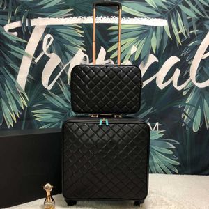 Classic Designer women travel suitcase 16 10A Luxury brand suitcase personalized customizable initial Stripe patten Classic Luggage