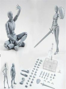 20 Malefemale Body Kun Doll Pvc Bodychan DX Play Play Art Figur Model Rysunek dla figurek SHF Miniatury Gray Set Toy 20124454340