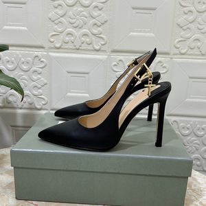 10,5 cm de bom bombas de slingback feminino salto alto sandálias de designer sapatos estiletto sapatos de calcanhar tênis slide em sapatos de luxo de pé