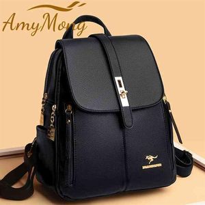 Backpack Style Women Large Capacity Purses High Quality Leather Female Vintage Bag School Bags Travel Bagpack Ladies Bookbag Rucks3193