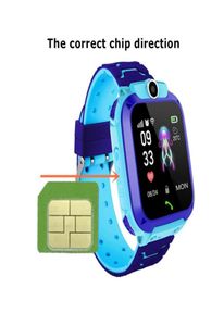 Children039s Smart Watch SOS Phone Watch Smartwatch per bambini con scheda SIM Po impermeabile IP67 regalo per bambini per IOS Android18011900094