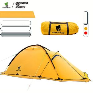 Tents And Shelters Winter Two-Person Mountaineering Tent Outdoor Cam Supplies Portable Trekking Lightweight Waterproof Double-Decker 761