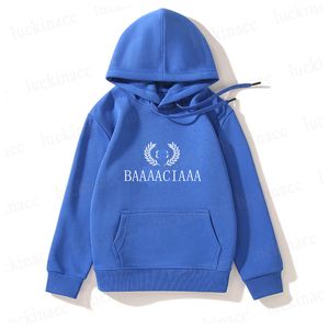 Luxo crianças hoodie clássico b carta meninas meninos moletom 100 algodão topos designer crianças loog mangas roupas criança hoodie sdlx sorte