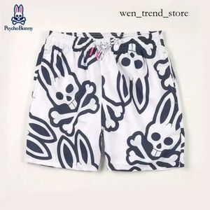 Psychologiczne spodenki króliczki Projektant szorty męskie spodnie plażowe Skull Rabbit Flower Pants European and American Surfing Shorts Szybkie susze