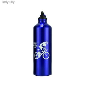 Gabbie per bottiglie d'acqua Bottiglia per sport da bicicletta da 750 ml Tazza per mountain bike in lega di alluminio con moschettone Bottiglia da viaggio per campeggio da escursione L240124