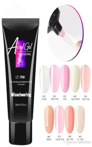 NA050 30ml Smalto per unghie gel uv a 9 colori Crystal Extend Nail Gel Extension Builder Led polyGel Nail Art Gel Lacca Jelly Acrilico Bui6082672