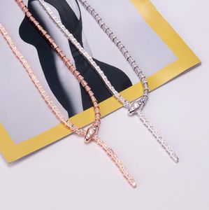 Girocollo in oro e argento temperamento esagerato collana a forma di serpente personalità donna elegante gioielli con clavicola Festa Madre Natale Regali di nozze Ragazza delle signore