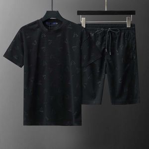 2024 di Modo di Estate A Due Pezzi di Marca di Sport T-shirt Pantaloncini Vestito Casual Set da Uomo Stampato Abbigliamento Sportivo Ad Asciugatura Rapida T-Shirt da Uomo set