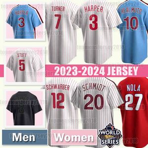 Harper Baseball Jersey Bryce Trea Turner Philadelphias 10 J.T. Realmuto Bryson Stott Mike Schmidt JT Nick Castellanos Phillies Brandon Marsh Edmundo Sosa Johan