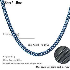 Necklaces Stainless Steel Necklaces/Bracelets for Men Women Black/Blue/Brown/Silver 18K Gold Plated Texture Cuban Necklace/Bracelets Chain