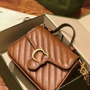 Kobiety designerskie torby Caramel Messenger Bag Vintage Twill All-Match ramię Crossbody Tote wiosna i lato