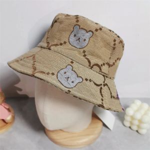 New Fashion Bucket Hat G Designer Cappelli a tesa larga Donna Uomo Cappelli di lusso con orso Cappello da pescatore Berretti casual Cappello estivo da sole