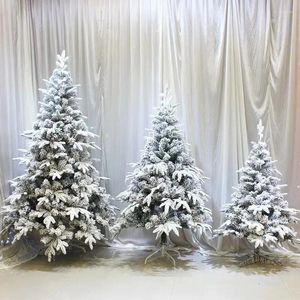 Christmas Decorations 1.2/1.5/1.8M Falling Snow Tree Flocked PE Mixed Decoration