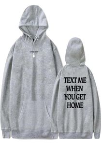 Lonely Ghost TEXT ME WHEN YOU GET HOME TV series Merch Hoodies New Sweatshirt MenWomen Winter Cosplay Long Sleeves4951674