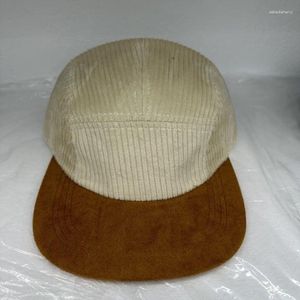 Ball Caps Korean kadife yedi panel şapka sonbahar ve kış çok yönlü retro düz kenar snapback şapkalar erkekler kadınlar ayarlanabilir beyzbol şapkası