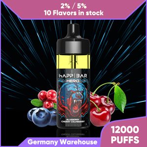 쿨 디자인 12000 퍼프 포드 일회용 vape e zigarette 12k 퍼프 20mg 50mg 딸기 키위 열정 구아바 수아바 수박 얼음 전자 담배 4000 9000 100000