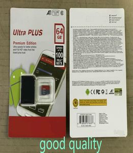 高品質の新しいUltra A1 16GB32GB64GB128GB256GBスマートフォン実際の容量マイクロメモリSDカード100MBS UHSI C10 TF CARD WIT7713420