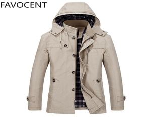 Men039S Trench Coats Spring and Autumn Large Sireak Płaszcz Koreańska wersja szczupłej długiej grubej bawełny 2185713