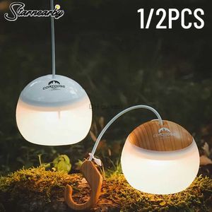 Lanterna da campeggio Mini Retro Lanterna da campeggio USB Ricaricabile Luce notturna Alimentata a batteria Lampada da tenda a sospensione Lampada da tavolo per lampada di emergenza esterna YQ240124