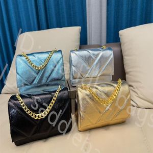 Moda düz klasik yılan omuz çantaları altın zincir çapraz gövde bayan ünlü ünlü tasarımcı çantaları messenger markalı kadın çantası fla257u