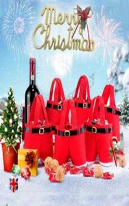 Santa Christmas Candy Bag Elf Elk Pants Treat Pocket Home Party Gift Decor Xmas Gift Holder Festival Accessories4376901