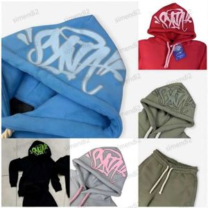 Hoodies tröjor y2k streetwear casual hoodie sysaworld hoodies överdimensionerade två stycken set sweatshirt tracksuit hoodies syna world män kläder xfh5